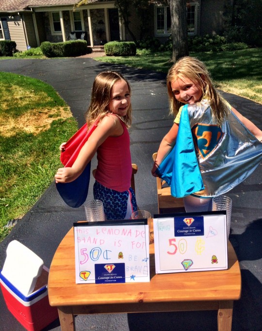 These little superheroes raised $100 at their lemonade stand in less than an hour!